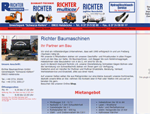 Tablet Screenshot of baumaschinen-richter.de